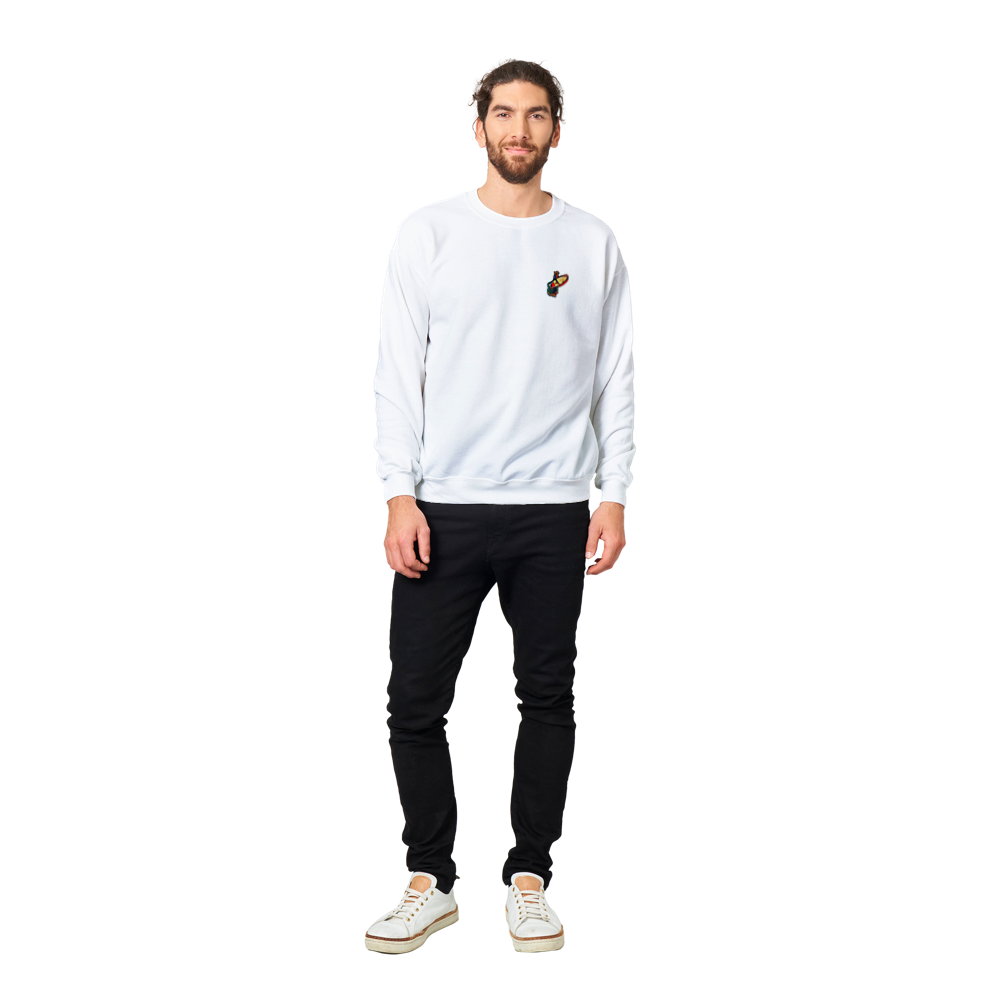 Classic Unisex Crewneck Sweatshirt with Surfer