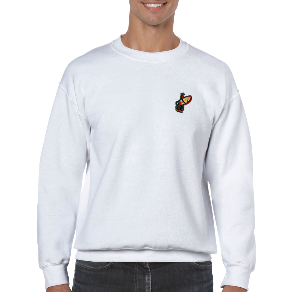 Classic Unisex Crewneck Sweatshirt with Surfer